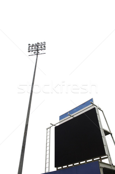 Сток-фото: изолированный · табло · стадион · белый · высокий