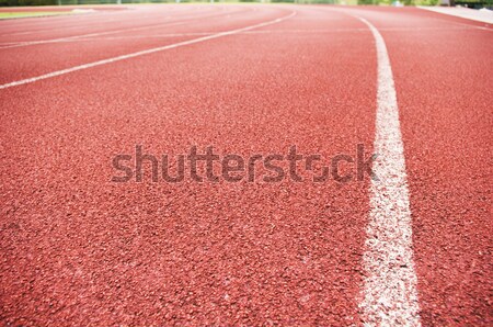 Lopen track witte lijn Rood Stockfoto © mtkang