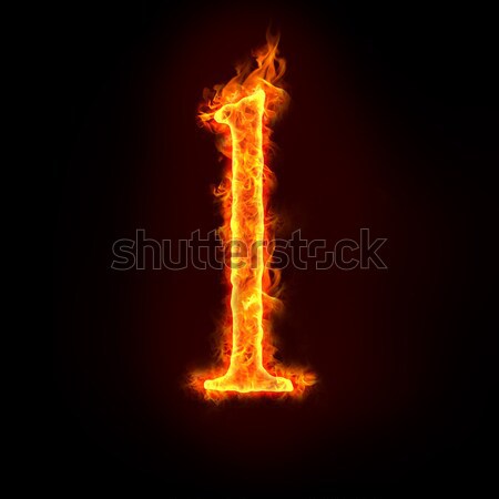 Stock photo: fire numbers,0
