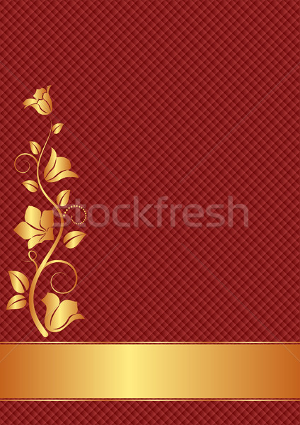 Rot floral golden Ornamente abstrakten Raum Stock foto © mtmmarek