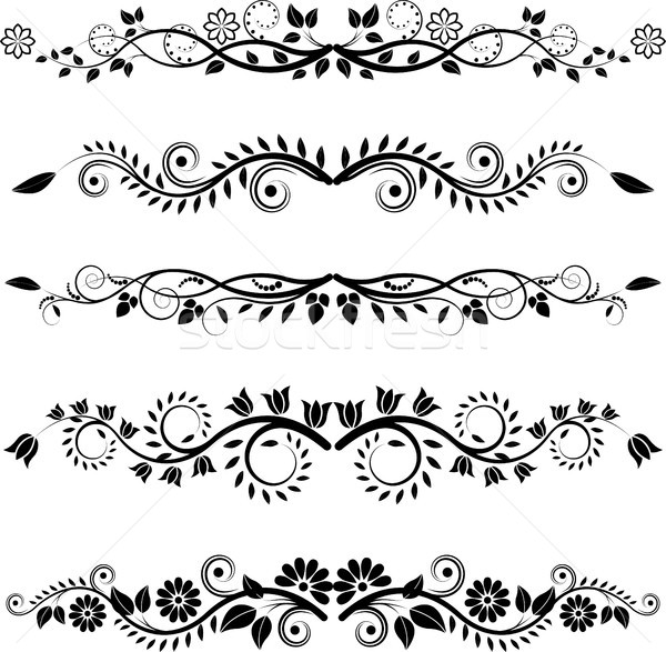 Stock photo: floral borders and ornaments