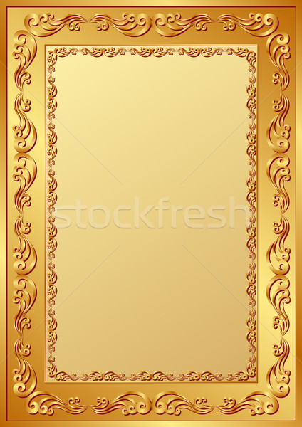 Arany klasszikus keret absztrakt terv kártya Stock fotó © mtmmarek