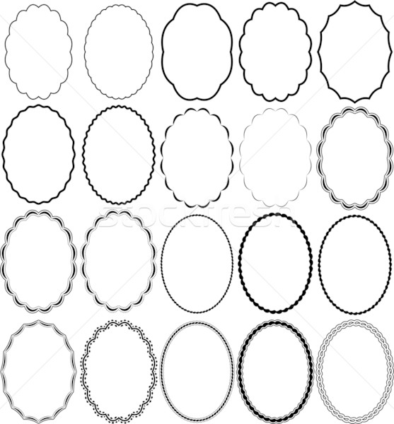 Frames oval Textur Hintergrund Rahmen Silhouette Stock foto © mtmmarek