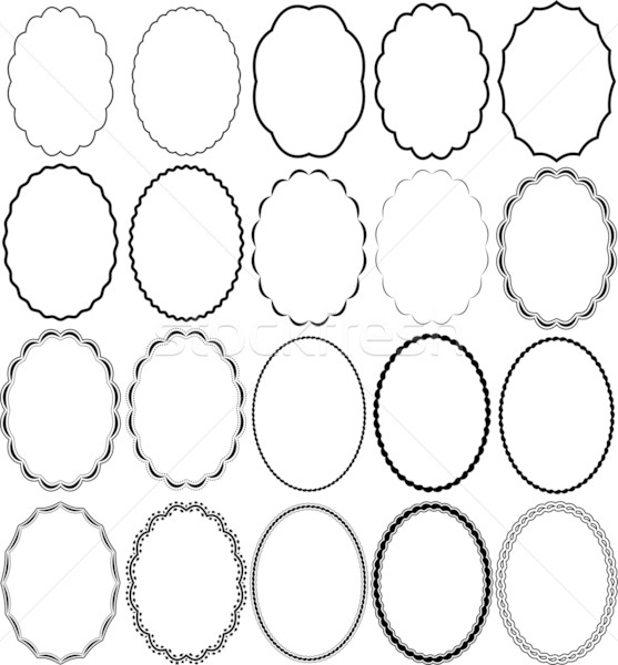 Frames oval Textur Hintergrund Rahmen Silhouette Stock foto © mtmmarek