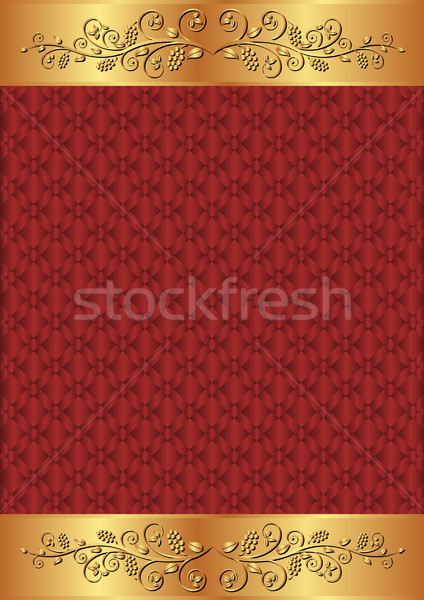 Hochrot Gold floral Ornamente abstrakten Raum Stock foto © mtmmarek