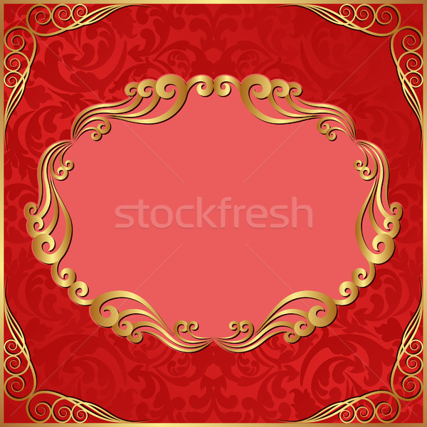 Rot golden Ornamente Design Hintergrund Raum Stock foto © mtmmarek