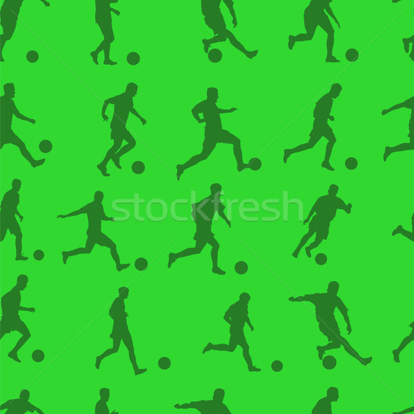Verde model fara sudura om fotbal siluetă Imagine de stoc © mtmmarek