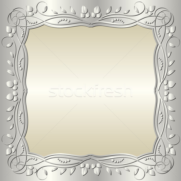 Izzó ezüst keret textúra fény terv Stock fotó © mtmmarek