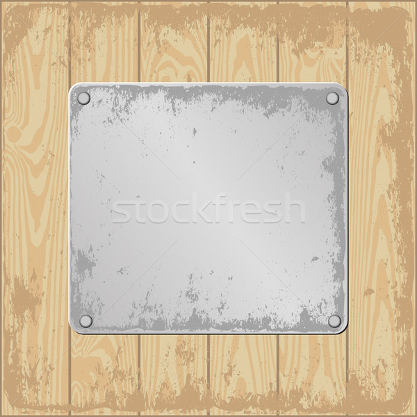 Grunge Holz Plaque Holz Design Hintergrund Stock foto © mtmmarek