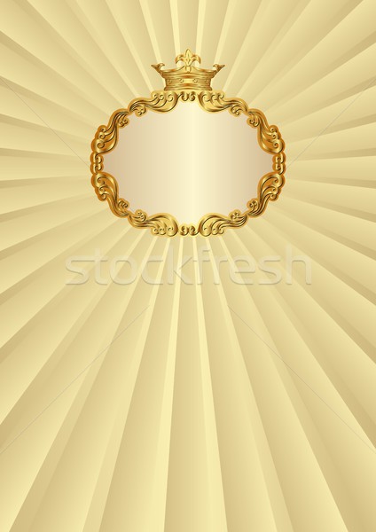 Gouden koninklijk frame kroon antieke luxe Stockfoto © mtmmarek