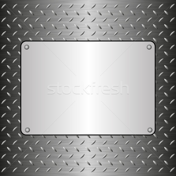 Stock foto: Metallic · Plaque · Stahl · Blatt · Textur · Design