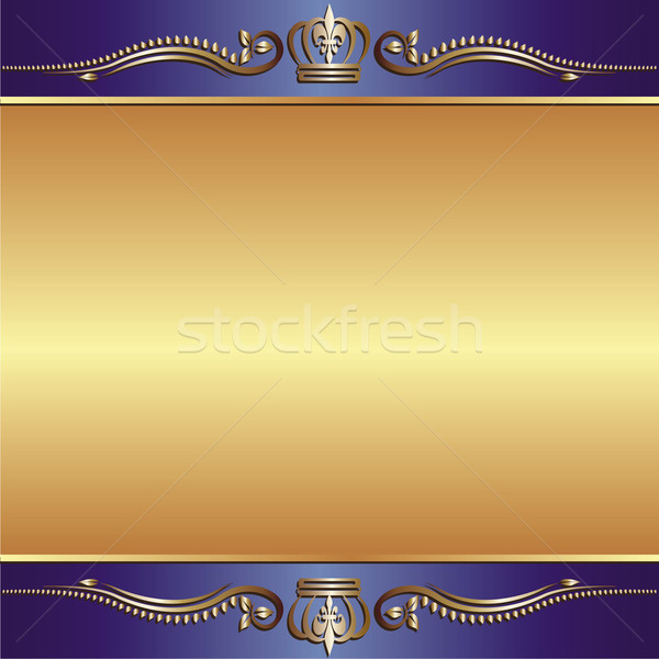 Blue Gold Background Vector Illustration C Marek Trawczynski