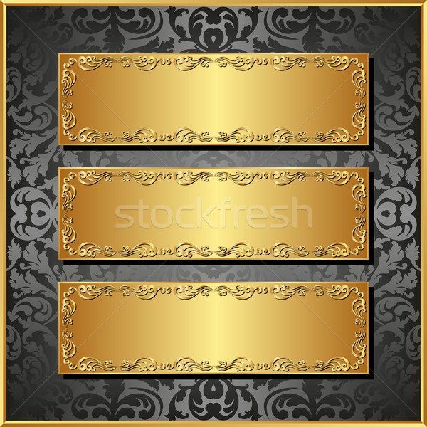 три Баннеры черный текстуры аннотация Сток-фото © mtmmarek