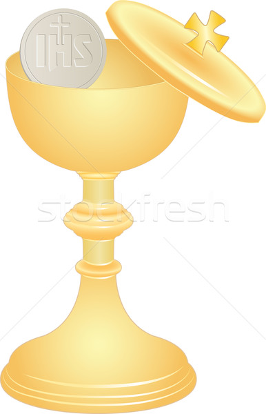 communion cup and host Stock photo © mtmmarek