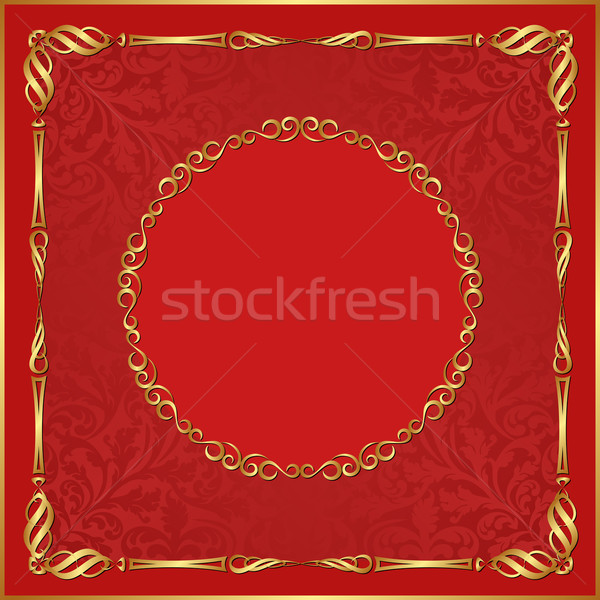 Rot Ornamente abstrakten Design Raum Platte Stock foto © mtmmarek