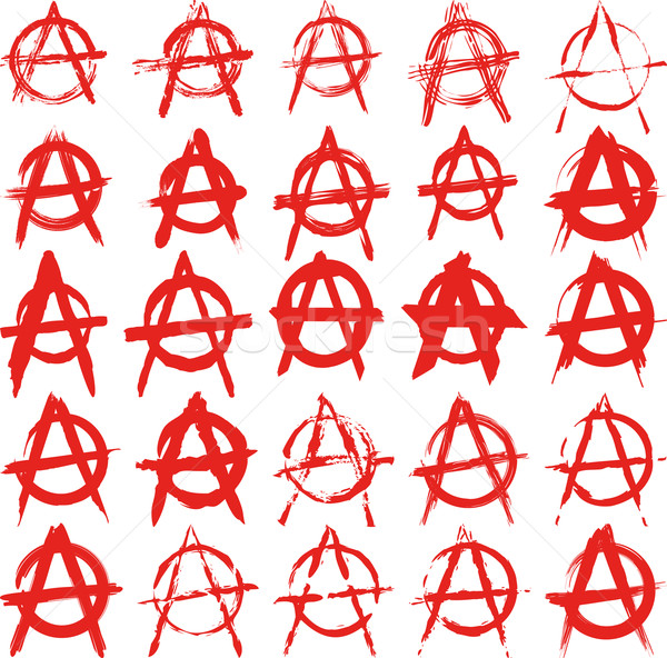 Felirat anarchia szett feliratok terv művészet Stock fotó © mtmmarek