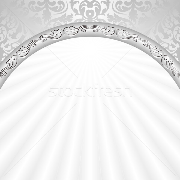 белый серебро украшения фон Vintage плакат Сток-фото © mtmmarek
