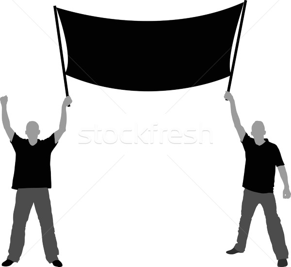 Zwei Männer Banner sauber Werbung Präsentation Schaltung Stock foto © mtmmarek