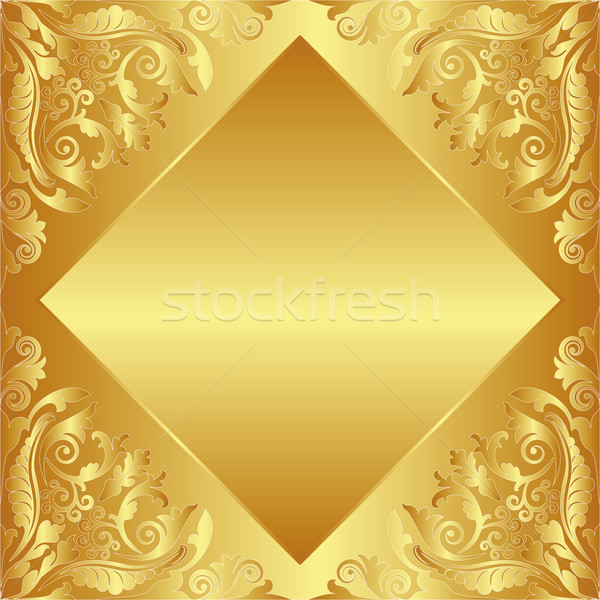 Arany díszített virágmintás díszek terv fém Stock fotó © mtmmarek