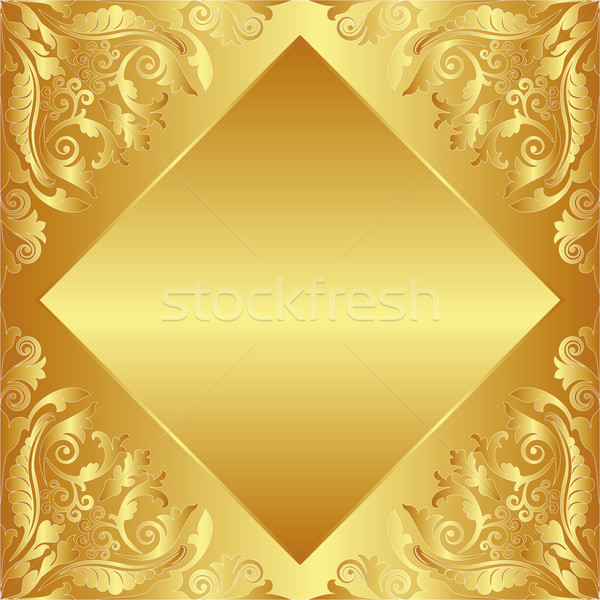 Golden dekoriert floral Ornamente Design Metall Stock foto © mtmmarek