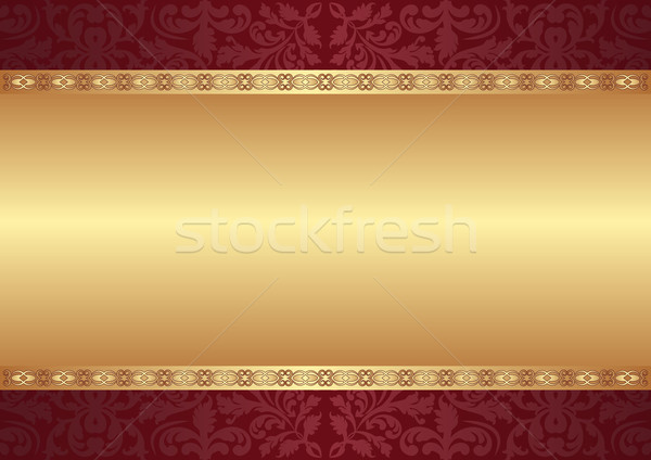 Ornamente maroon Gold Textur Hintergrund Metall Stock foto © mtmmarek
