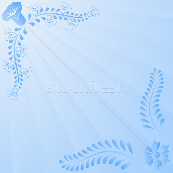 Açık mavi süsler çiçekler arka plan mavi Stok fotoğraf © mtmmarek
