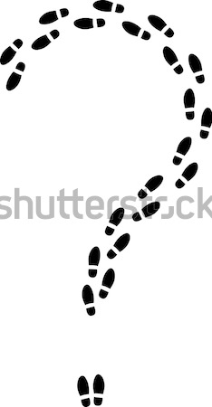 út lábnyomok terv fekete sziluett bélyeg Stock fotó © mtmmarek