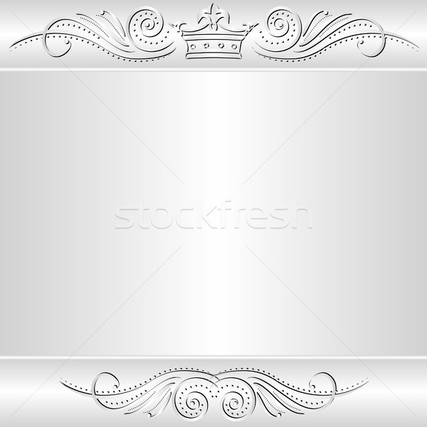 Plata corona textura fondo placa gráfico Foto stock © mtmmarek