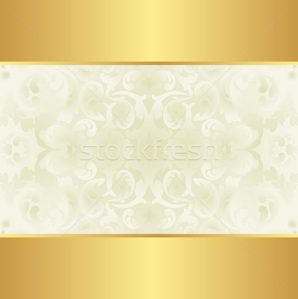 クリーミー 金 フローラル デザイン 壁紙 ストックフォト © mtmmarek