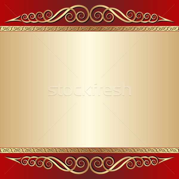 Rot Gold Ornamente Textur Hintergrund Metall Stock foto © mtmmarek