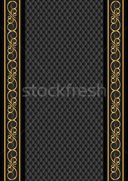 черный украшения текстуры аннотация золото Сток-фото © mtmmarek