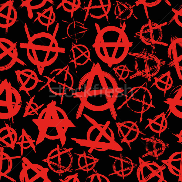 Anarchia végtelen minta feliratok absztrakt terv művészet Stock fotó © mtmmarek