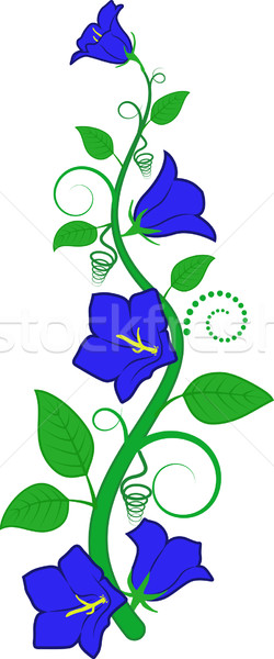 Kék virág izolált virág virágok sziluett minta Stock fotó © mtmmarek