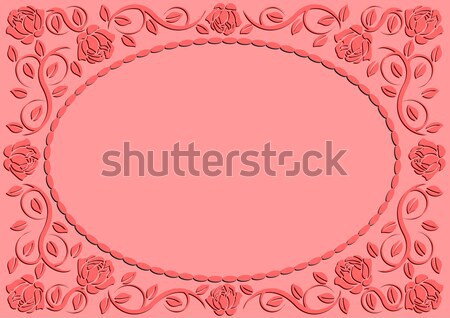 ピンク バラ 花 バラ 背景 フレーム ストックフォト © mtmmarek