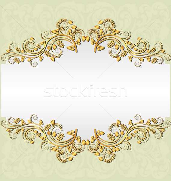 Pâle jaune or ornements espace de copie texture [[stock_photo]] © mtmmarek