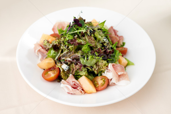 Groene salade ham meloen voedsel blad Stockfoto © mtoome