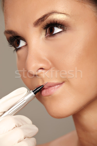 Maquillage professionnels femme mode modèle Photo stock © mtoome