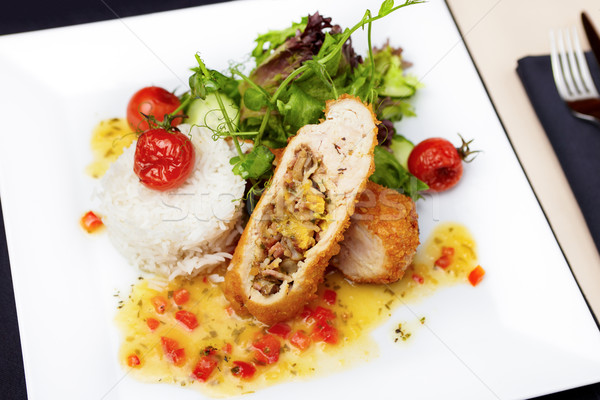 Stuffed chicken fillet Stock photo © mtoome