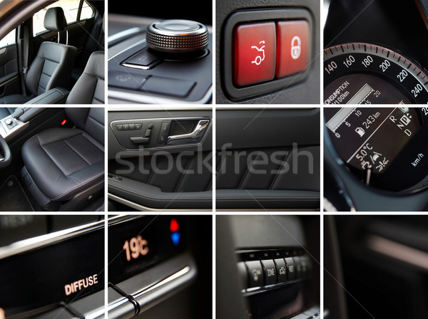 Autó belső részletek kollázs fény technológia Stock fotó © mtoome