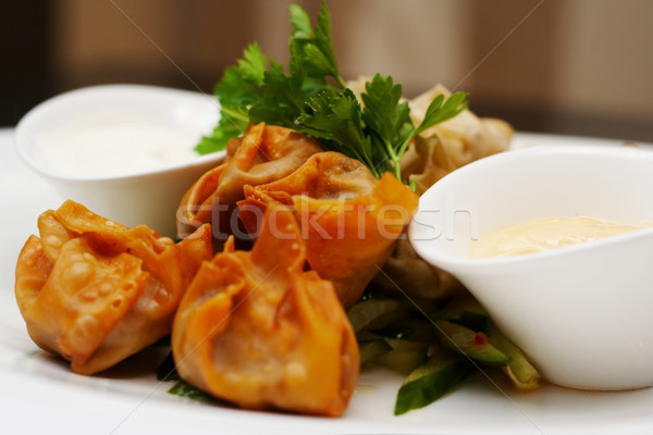 Steamed and deep fried duckleg wontons Stock photo © mtoome
