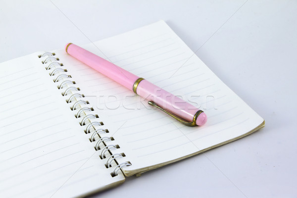 Wieczne pióro notebooka starych działalności spotkanie pracy Zdjęcia stock © muang_satun
