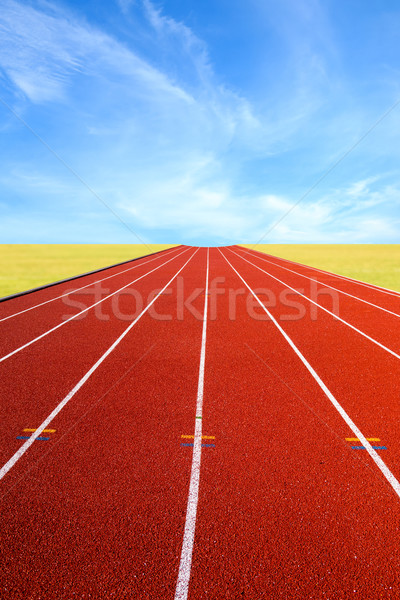 Lopen track ochtend atletiek concurrentie achtergrond Stockfoto © muang_satun