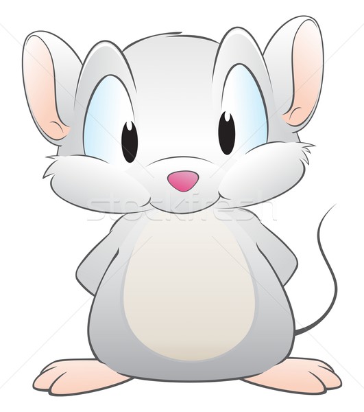 Foto stock: Cartoon · ratón · cute · fácil · feliz