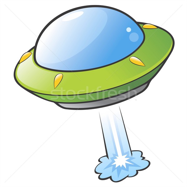 Karikatür uçan fincan tabağı eğim şeffaflık Stok fotoğraf © mumut