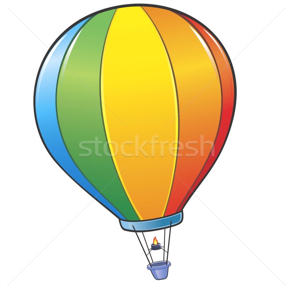 Desenho animado balão colorido balão de ar quente não gradiente Foto stock © mumut