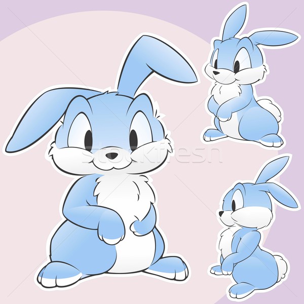 Cute Cartoon кролик Bunny набор Кролики Сток-фото © mumut
