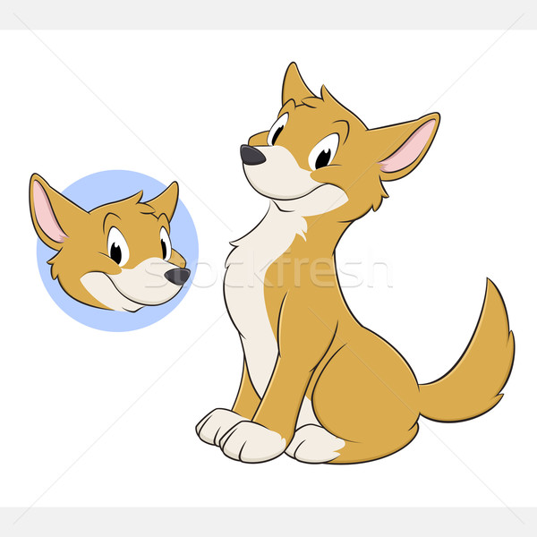 Desenho animado cão objetos isolados crianças animal Foto stock © mumut
