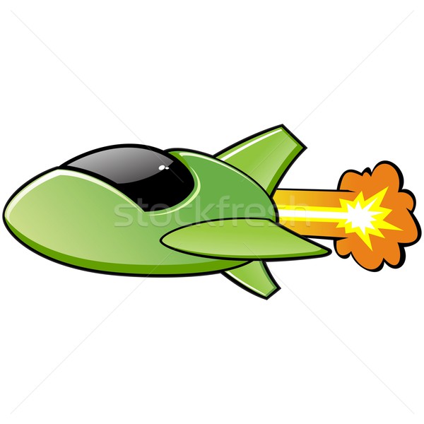 зеленый космический корабль Cartoon нет градиент прозрачность Сток-фото © mumut