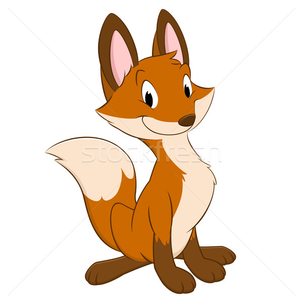 Desenho animado raposa objetos isolados crianças animal Foto stock © mumut