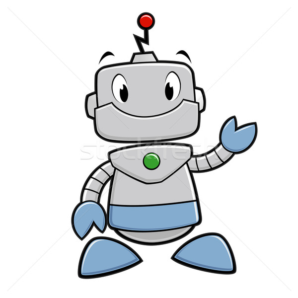 Rajz robot mosolyog vicces terv technológia Stock fotó © mumut